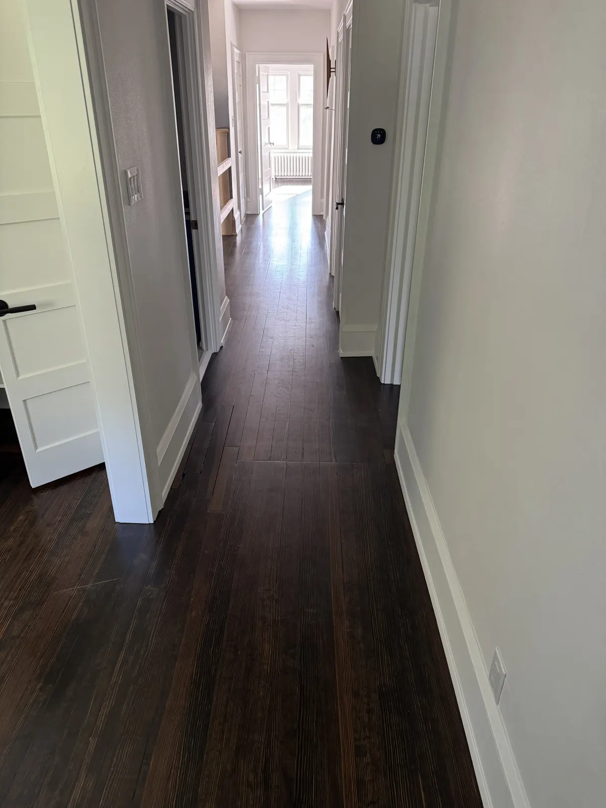 Refinished original floor in an 1800s Fox Point home